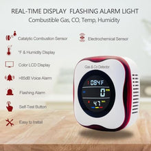 Load image into Gallery viewer, Plug in Carbon Monoxide &amp; Natural Gas Detectors, KH Alert Combination CO Detector &amp; Combustible Gas Detector with Temperature Humidity, Portable CO &amp; Natural Gas Detector with Sound Light Warning
