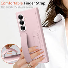 Load image into Gallery viewer, YQODSZ Wrist Strap for Samsung Galaxy Z Fold 7 Case, Finger Strap Full-Body Case with Kickstand Hinge Protection HD Screen Protector Raised Edge Protection Anti-Scratch Stand Cover for Z Fold 7 Pink

