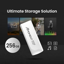 Load image into Gallery viewer, MMOMENT MU39 256GB USB 3.1 Gen1 Flash Drive, Read Speed up to 100MB/s, Retractable Design Thumb Drive
