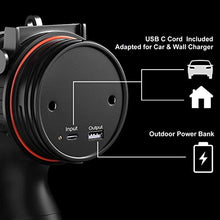 Load image into Gallery viewer, BUYSIGHT Rechargeable Spotlight Flashlight, Hand held Spotlight 800 lumens Waterproof Flashlight Hunting Lamp with red Filter(Black)
