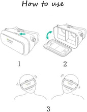 Load image into Gallery viewer, VR Headset for iPhone &amp; Android with Controller, Virtual Reality Goggles, Universal, Virtual Reality 3D Glasses Headset Helmets for Kids &amp; Adults, for Phones 4.7-6.6 Inch, for Movies,TV &amp; Video Games
