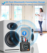 Load image into Gallery viewer, Bluetooth Receiver for Home Stereo, AUX RCA to Bluetooth Adapter for Old Speakers, NFC Wireless Audio Receiver for Music Streaming Sound System, KAIY Convert Wired Speakers to Wireless
