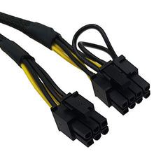 Load image into Gallery viewer, COMeap GPU Power Cable for Dell Precision 5820 7820, 10 Pin to 8 Pin(6+2) 6 Pin PCIe GPU Power Adapter Sleeved 21-inch (53cm)
