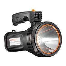 Load image into Gallery viewer, BUYSIGHT Rechargeable Spotlight Flashlight 1000 Lumens Handheld Spot Light LED Flashlight with Handl Ultra-Long Standby Electric Torch with USB Output ?Classic Black?
