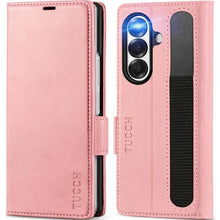 Load image into Gallery viewer, TUCCH Wallet Case for Galaxy Z Fold7, Shockproof Magnetic PU Leather Cover with [RFID Blocking] Kickstand [4 Card Slots], PC Inner Case Compatible with Galaxy Z Fold 7 (8.0&quot;) 2025 5G, Rose Gold
