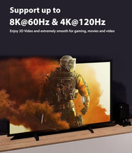 Load image into Gallery viewer, DGHUMEN 100FT Fiber Optic HDMI Cable 8K with Hard Wear Nylon Braided HDMI 2.1 Cord, Supports 8K@60Hz 4K@120Hz Ultra High Speed 48Gbps Dynamic HDR, Male-to-Male
