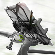 Load image into Gallery viewer, Wukanleng Motorcycle Phone Tablet Mount for 3/4"-11/4" Handlebar, Dual Protection Bike Tablet Holder Fits 4-11" Devices, Bicycle Scooter Handlebar Clamp for iPad Pro/Air/Mini, Galaxy Tab Z Fold
