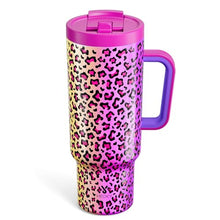 Load image into Gallery viewer, Meoky 40 oz Tumbler with Handle and Flip Straw, 100% Leakproof Tumbler with Lid and Straw, Stainless Steel Insulated Cup, Cupholder Friendly, Keeps Cold for 34 Hours (Celebration)
