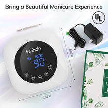 Load image into Gallery viewer, Lavinda UV LED Nail Lamp, Cordless Nail Lamp 54W Rechargeable Nail Dryer Gel Polish Light with Large LCD Display, Professional Gel Curing Lamp with 4 Timer Setting Auto Sensor for Salon and Home
