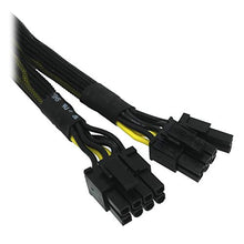 Load image into Gallery viewer, COMeap GPU Power Cable for Dell PowerEdge R720 720XD R730, CPU 8 Pin Male to Dual 8 Pin(6+2) Male PCIe Power Adapter for NVIDIA Tesla GPU J30DG 15-inch(38cm)
