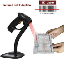 Load image into Gallery viewer, TEEMI Wireless Barcode Scanner with Stand Handheld Bar Code Scanner Handsfree Scan 1D Laser Rechargeable Bar Code Reader 2.4Ghz Wireless and USB Plug and Play
