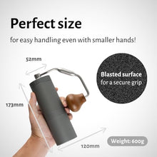 Load image into Gallery viewer, 1Zpresso X-Ultra Manual Coffee Grinder-Midnight Black, Well-built Sturdy Metal Body, Assembly Stainless Steel Burr, Numerical External Setting, Magnet Catch Cup, Faster Grind Efficiency Portable Mil
