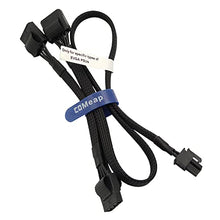 Load image into Gallery viewer, COMeap Molex Power Cable for EVGA PSUs, 6 Pin to 3X 4 Pin Molex Hard Drive Adapter Sleeved Splitter for Some Specific Types of EVGA Power Supply 20-in(50cm)
