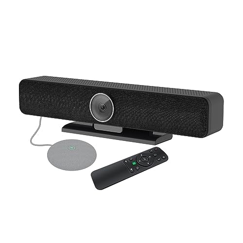 RayBit TB5 Video Conferencing System - Zoom Certificated, Ultra 4K Pro Audio and Video Conference Room Camera with 4 Microphone Arrays & Stereo Speakers, 120° Wide Angle Webcam for TV/Meeting Room