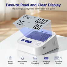 Load image into Gallery viewer, Ovutek Blood Pressure Monitors for Home Use Upper Arm FSA HSA Eligible, 8.7"-16.5" BP Cuff with 245 Sets for 3 Users, Large Display Automatic Digital Blood Pressure Machine with Batteries
