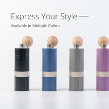 Load image into Gallery viewer, 1Zpresso Q Air Manual Coffee Grinder-Black, Mini Slim Travel Sized Fits in the plunger, Stainless Steel Conical Burr, Numerical Adjustable Setting for Pour Over French Press Cold Brew.
