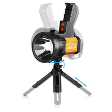 Load image into Gallery viewer, BUYSIGHT Rechargeable Spotlight,Spot Lights Hand held 800 lumens Large Flashlight Handheld Spotlight Lightweight and Super Bright Flashlight (Aluminium_Alloy Golden)
