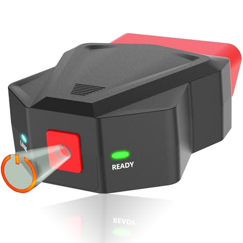 FlyroadUp OBD2 Scanner Bluetooth for iOS iPhone Android with Power ON/Off Button Car OBDII Diagnostic Scan Tool Read Clear Codes with Free App