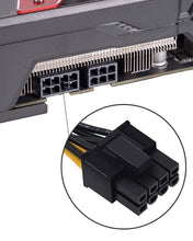 Load image into Gallery viewer, COMeap 8 Pin PCIe Splitter Cable, GPU VGA PCIe Female to Dual 8 Pin (6+2) Male PCI Express Power Adapter Braided Extension 9 inches (23cm)
