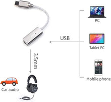 Load image into Gallery viewer, HA14 Portable Headphone Amplifier Mini USB-C DAC Cable for Phone PC 32bit 768kHz DSD512 MQA Phone Calls
