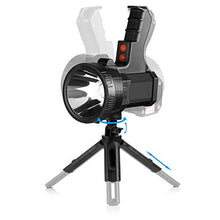 Load image into Gallery viewer, BUYSIGHT Rechargeable Spotlight,Spot Lights Hand held Large Flashlight 1000 lumens Handheld Spotlight Lightweight and Super Bright Flashlight (Aluminium_Alloy Black)
