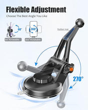 Load image into Gallery viewer, Wukanleng Suction Cup Phone Holder for Tesla Model 3/Y/S/X, Car Dashboard Phone Mount with 360° Rotation, Windshield Hand Free Mount Compatible with iPhone 15 Pro Max 14 13, More 4-7" Smartphones
