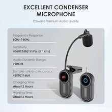 Load image into Gallery viewer, Wireless Saxophone Microphone System for Instruments: UHF Rechargeable Instruments Microphone Receiver and Transmitter - 160ft Range. Plug and Play - Clip-on Mics Suitable for Sax Trumpet, Trombone
