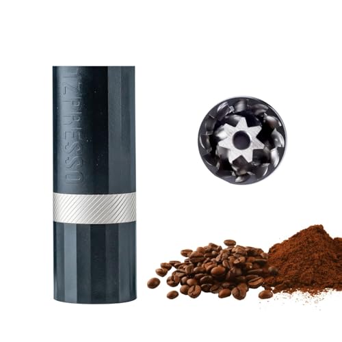 1Zpresso Q Air Manual Coffee Grinder-Black, Mini Slim Travel Sized Fits in the plunger, Stainless Steel Conical Burr, Numerical Adjustable Setting for Pour Over French Press Cold Brew.