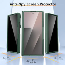 Load image into Gallery viewer, VEGO for Samsung Galaxy Z Fold 7 Case with Hinge Protection, Full-Body Case Built-in Privacy Screen Protector &amp; Slide Camera Cover &amp; Rotat Ring Stand Shockproof Hard Phone Case for Galaxy Fold 7-Green
