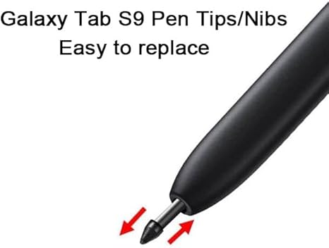 10 Pcs Tab S9 Ultra S Pen Tips Replacement for Samsung Galaxy Tab S9 Ultra Pen, Galaxy Tab S9 Plus Pen, Galaxy Tab S9 FE Verison Stylus S Pen Replacement Tips/Nibs +Sim Eject Pin (10 PCS Black)