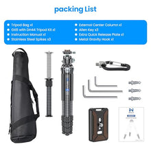 Load image into Gallery viewer, WEYLLAN Heavy Duty Carbon Fiber Tripod for Camera, 10-Layer Tube, 29mm Leg with DSLR Tripod Ball Head, Max Load 20kg
