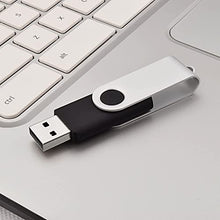 Load image into Gallery viewer, JUANWE 128GB Flash Drive 2 PCS, 2.0 Thumb Drive USB Drives Pendrive for File Storage Data Transfer, High Capacity Zip Drive Portable USB Storage Flashdrives 360° Swivel Cap, Jump Drive 128G×2 Black
