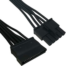 Load image into Gallery viewer, COMeap SATA Power Cable for Cooler Master PSUs, 5 Pin to 3X 15 Pin SATA Hard Drive HDD Power Adapter Splitter for BTC Mining Riser Card 20-in(50cm)
