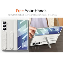 Load image into Gallery viewer, YQODSZ Wrist Strap for Samsung Galaxy Z Fold 7 Case, Finger Strap Full-Body Case with Kickstand Hinge Protection HD Screen Protector Raised Edge Protection Anti-Scratch Stand Cover for Z Fold 7 White
