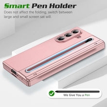 Load image into Gallery viewer, Hovisi for Samsung Galaxy Z Fold 7 Case with [S Pen] [with Hinge Protective &amp; Screen Protector] Leather Back Case, Protective Phone Case for Samsung Galaxy Z Fold 7 5G Phone Case with S Pen Pink
