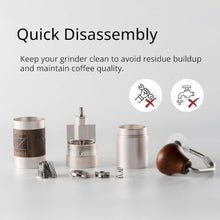 Load image into Gallery viewer, 1Zpresso Q Manual Coffee Grinder, Mini Slim Travel Sized, Stainless Steel Conical Burr, Numerical Adjustable Setting for Pour Over French Press Cold Brew
