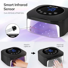 Load image into Gallery viewer, UV Light for Nails, Lavinda UV Nail Lamp 54W Rechargeable Nail Dryer Gel Polish Light with Large Touch Display, Professional Fast Curing Lamp with 4 Timer Setting Auto Sensor for Salon &amp; Home
