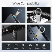 Load image into Gallery viewer, RAOYI 3 Pack 32GB Metal Key Shape USB Flash Drive, USB 2.0 Memory Stick Thumb Drives Jump Drive (Black/Silver/Gold, 3 Mixed Colors)
