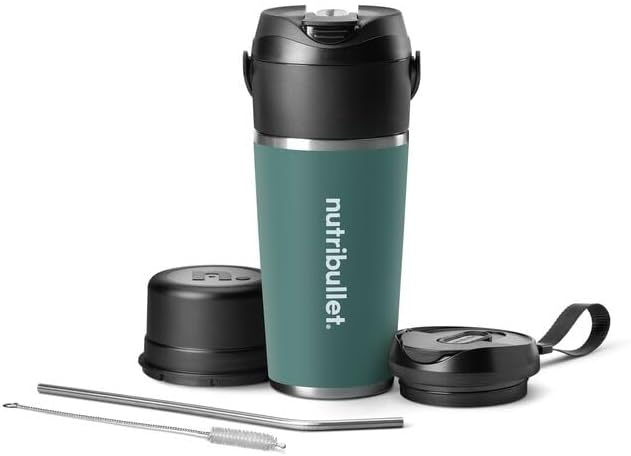 nutribullet Flip Portable Blender with Insulated Cup, Eucalyptus, NBPB50350EUC