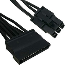 Load image into Gallery viewer, COMeap SATA Power Cable for EVGA PSUs, 6 Pin to 3X 15 Pin SATA Hard Drive Adapter Splitter for Some Specific Types of EVGA Power Supply 20-in(50cm)
