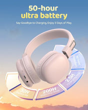 Load image into Gallery viewer, awatrue Kids Bluetooth Headphones, Wireless Headphones with HD ENC Microphone, 50 Hours Playtime, Safe Volume, Type C Fast Charging, Foldable On-Ear Headphone for Children/Teens/Smart Device(Pink)
