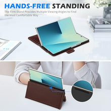Load image into Gallery viewer, SHIELDON Wallet Case for Galaxy Z Fold7 8.0&quot;, Genuine Leather Folio Case and Stand Function, RFID Blocking Card Slot Shock-Absorbent Compatible with Galaxy Z Fold 7 - Retro Coffee
