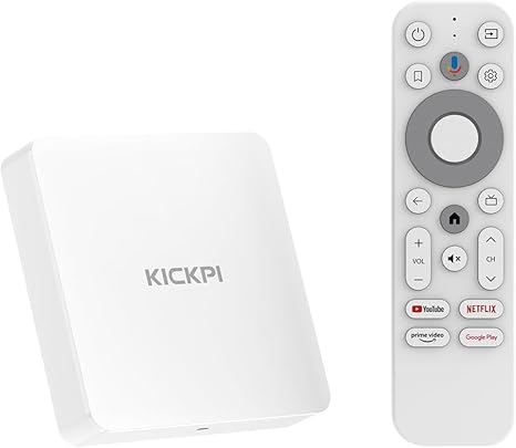 Android 11.0 TV Box, KP1 Google Certified TV Box(4K) 2GB RAM 32GB ROM with Voice Search- Support Chromecast and Dolby Audio, Bluetooth5.0 Smart Box 2024(White)