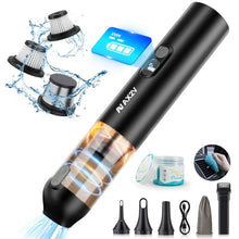Load image into Gallery viewer, AX2V Handheld Car Vacuum Cordless Rechargeable 19000PA Mini Vacuum Cleaner, Low Noise Portable Vacuum, with Cleaning Gel for Car Detailing Keyboard Cleaner Home Cleaning
