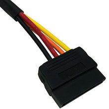 Load image into Gallery viewer, COMeap (2-Pack SATA Power Extension Cable, M/F Serial ATA HDD Hard Drive Adapter Sleeved 12-inch (30CM)
