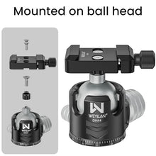 Load image into Gallery viewer, Bipod Arca Mount, ARCA Rail Bipod Adapter Support Atlas NC Bipod and Harris Style, Clamp Compatible Arca Swiss Rails and Quick Release Plates, WEYLLAN AB45 for Tripod Ball Heads
