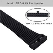 Load image into Gallery viewer, COMeap (2-Pack) USB 3.0 Header Extension Cable, Small Mini USB 3.0 19/20 Pin Internal Adapter for Motherboard 5.9-inch (15cm)
