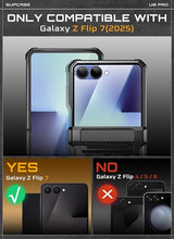 Load image into Gallery viewer, SUPCASE for Samsung Galaxy Z Flip 7 Case with Built-in Stand &amp; Belt-Clip (Unicorn Beetle Pro), [Hinge Protection] [Front Tempered Glass Screen Protector] Full Body Military-Grade Phone Cover, Black
