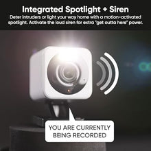 Load image into Gallery viewer, WYZE Cam v4, 2.5K HD WiFi Smart Home Security Camera, Indoor/Outdoor, Pet/Baby Monitor, Motion Activated Spotlight/Siren, Color Night Vision, 2-Way Audio, Compatible with Alexa &amp; Google, Wired, Black
