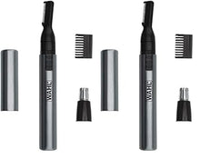 Load image into Gallery viewer, WAHL Micro Groomsman Battery Personal Trimmer for Hygienic Grooming with Rinseable, Interchangeable Heads for Eyebrows, Neckline, Nose, Ears, &amp; Other Detailing - 05640-600 (Pack of 2)
